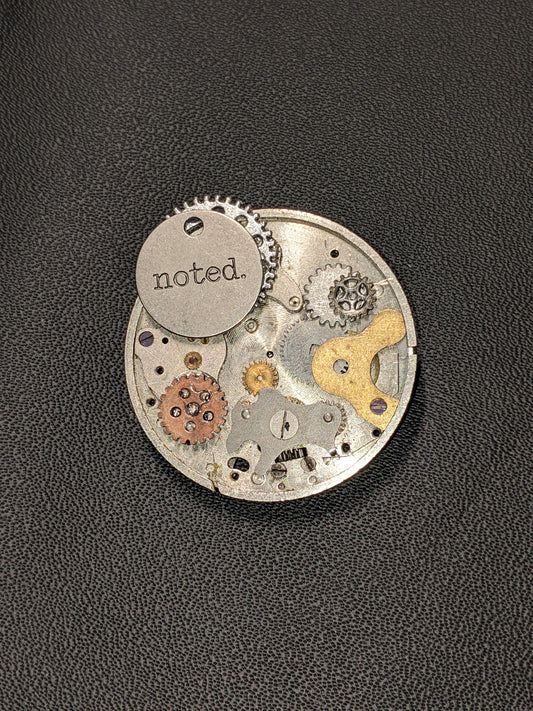 Steampunk Themed Brooch-Unique Charm Pin! With real watch parts-TOP5