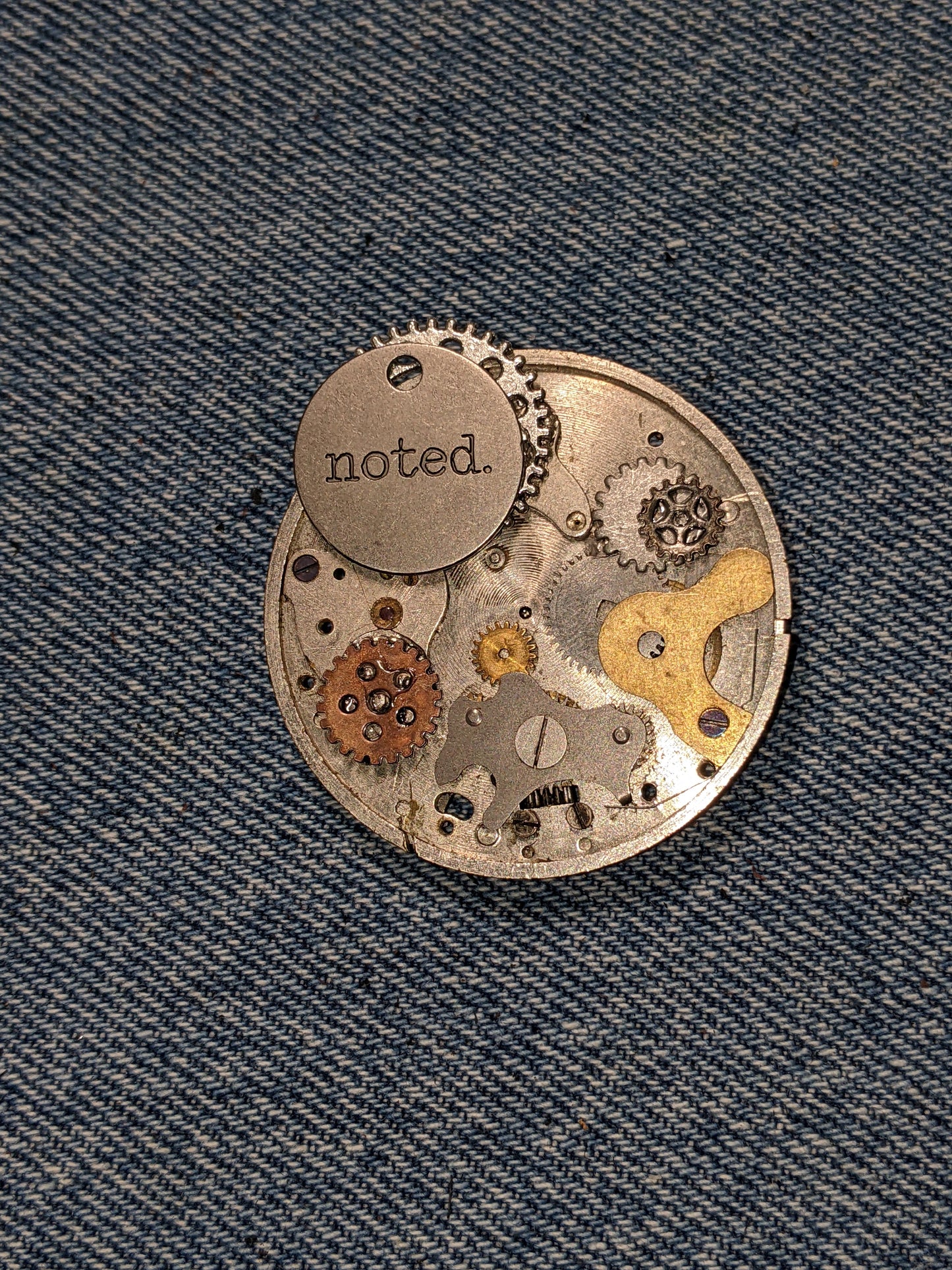 Steampunk Themed Brooch-Unique Charm Pin! With real watch parts-TOP5