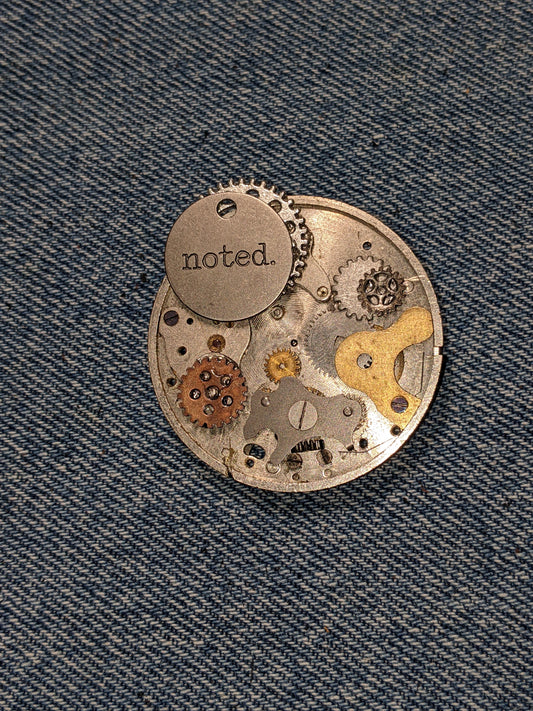 Steampunk Themed Brooch-Unique Charm Pin! With real watch parts-TOP5