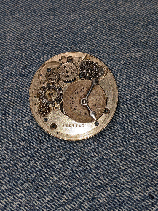 Steampunk Themed Brooch-Unique Charm Pin! With real watch parts-TOP8
