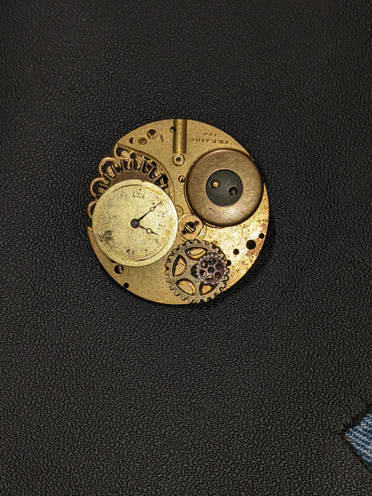 Steampunk Themed Brooch-Unique Charm Pin! With real watch parts-TOP9
