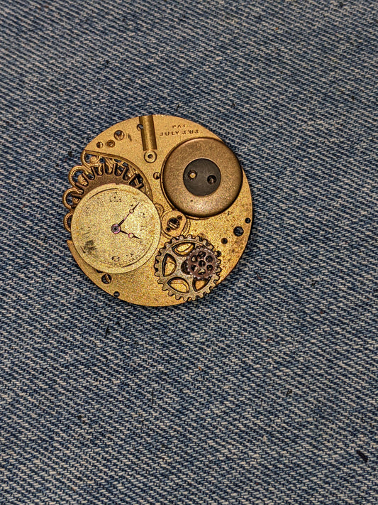 Steampunk Themed Brooch-Unique Charm Pin! With real watch parts-TOP9