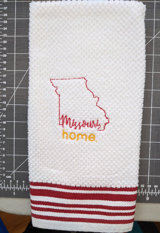 Embroidered State Cotton Hand Towel (Pick your state)