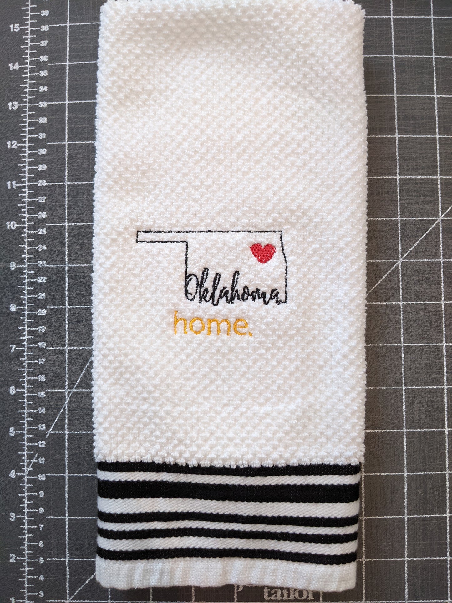Embroidered State Cotton Hand Towel (Pick your state)