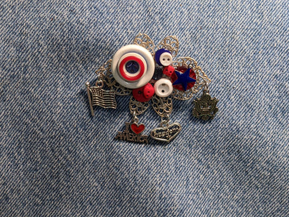 US Army Themed Brooch-Unique Charm Pin! Army1