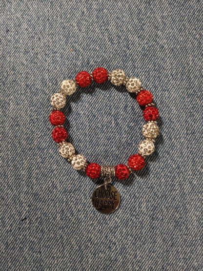 Stretchy Bracelet-Choose Happy-Positive Message- Great Gift! BRACE11