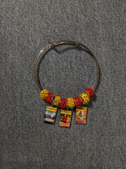 Bangle Charm Bracelet-Broadway Themed- 2 versions-Great Gift! BRACE24