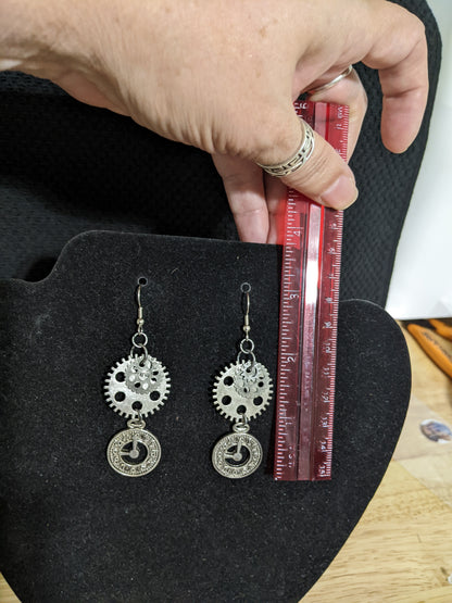 Steampunk Themed earrings-Gears-great gift! Item-EAR13