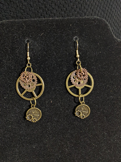 Steampunk Themed earrings-Gears-great gift! Item-EAR15
