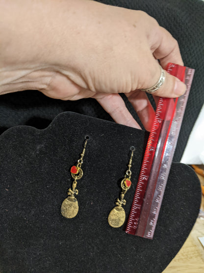 Steampunk Themed earrings-Gears, Mirrors & Hearts-great gift! Item-EAR19