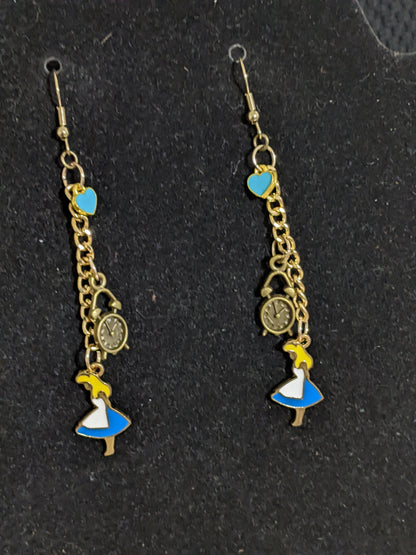 Alice in Wonderland Themed earrings-great gift! 3 Styles Available-EAR20