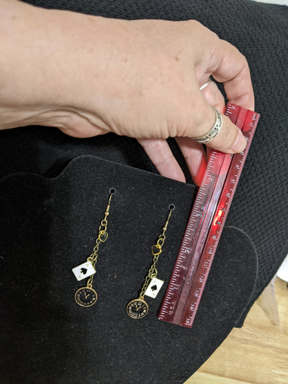 Alice in Wonderland Themed earrings-great gift! Item-EAR21