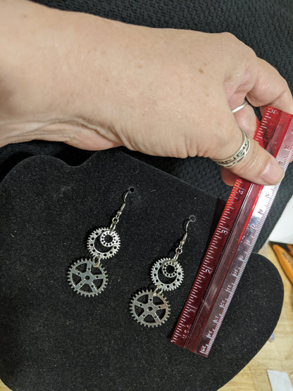 Steampunk Themed earrings-Gears-great gift! Item-EAR24