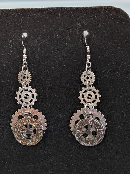 Steampunk Themed earrings-Gears-great gift! Item-EAR5