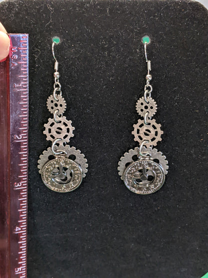 Steampunk Themed earrings-Gears-great gift! Item-EAR5