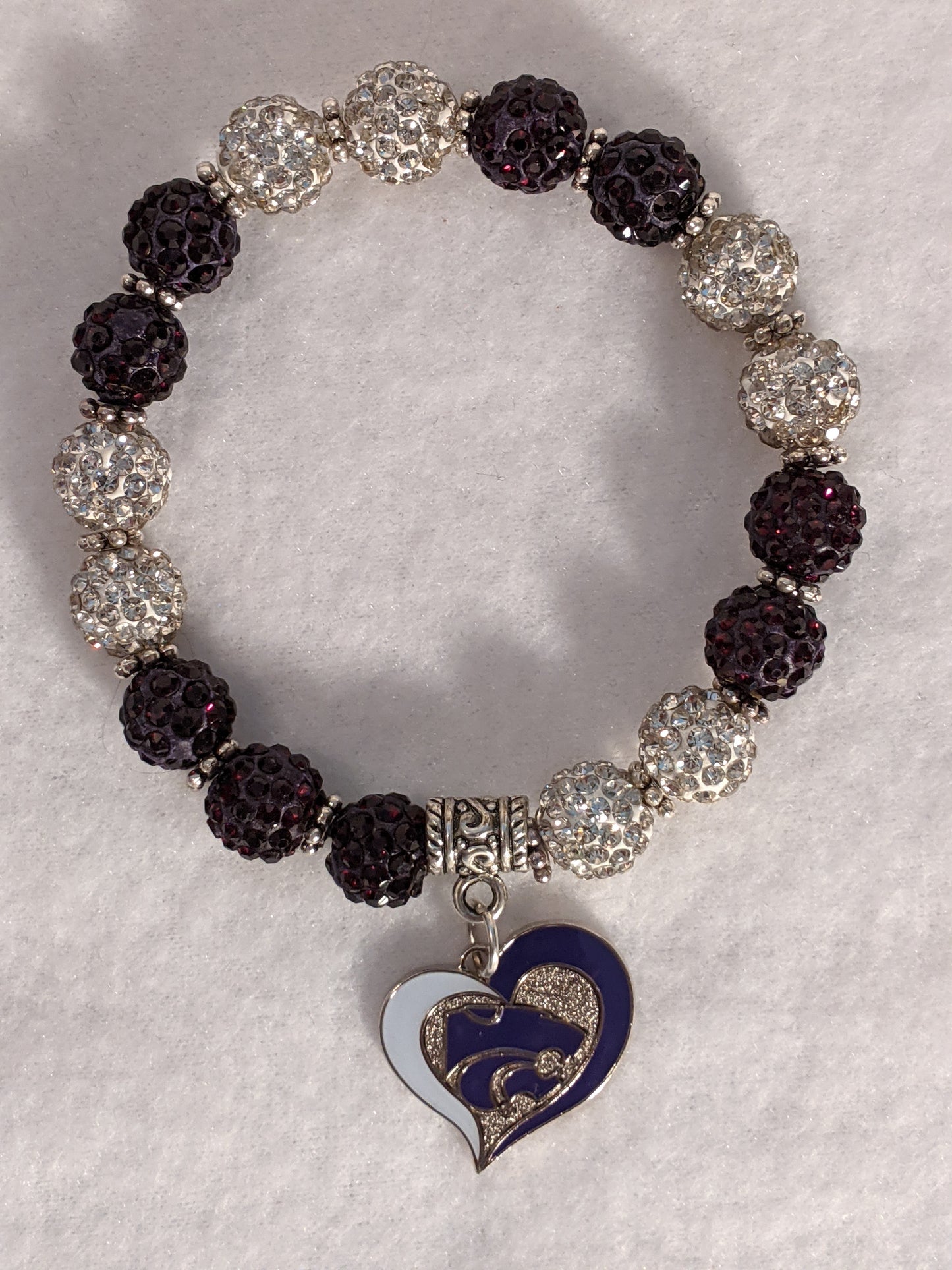 K-State Wildcats Themed Beaded Bracelet