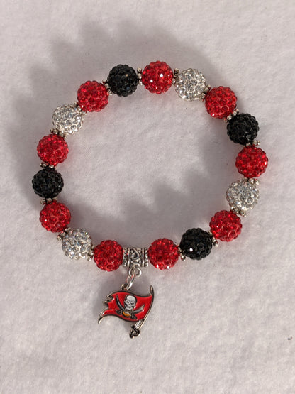 Tampa Bay Bucs Themed Beaded Bracelet