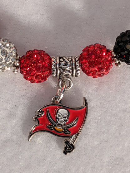 Tampa Bay Bucs Themed Beaded Bracelet