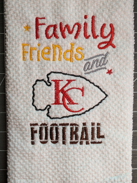 A1-Family Friends KC Chiefs Football Hand Towel