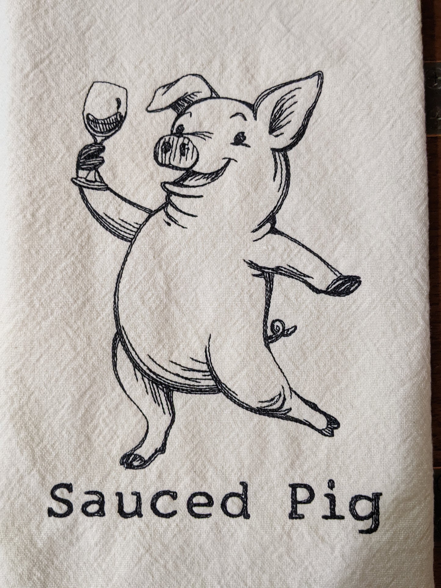 Sauced Pig Tea Towel