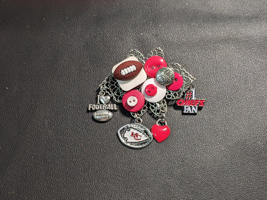 A14-Kansas City Chiefs Themed Brooch-Unique Charm Pin! Chiefs1