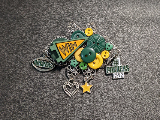 Green Bay Packers Themed Brooch-Unique Charm Pin! Packers1