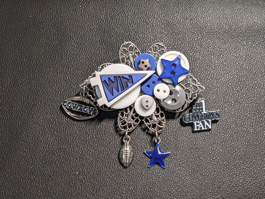 Dallas Cowboys Themed Brooch-Unique Charm Pin! Cowboys1