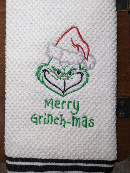 Merry Grinch-Mas Cotton Towel