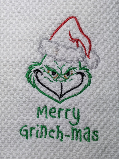 Merry Grinch-Mas Cotton Towel