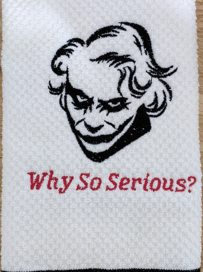 The Joker-Why So Serious Embroidered Towel