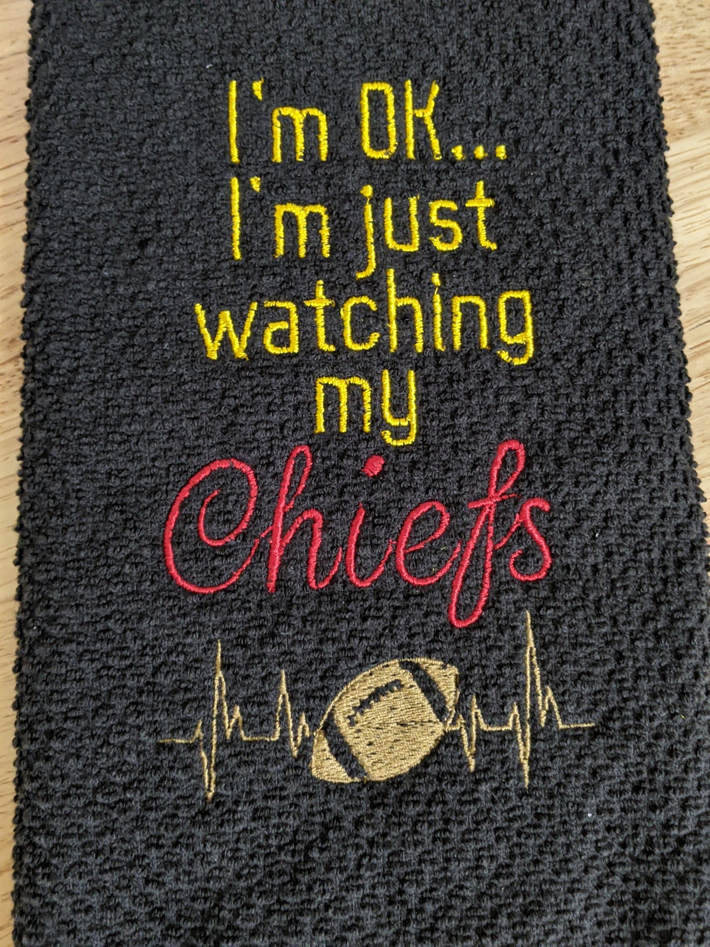 Chiefs Football Heartbeat towel