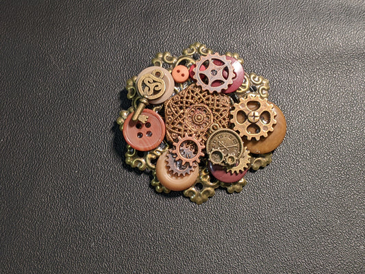 Vintage Steampunk Themed Brooch-Unique Charm Pin! Brooch5