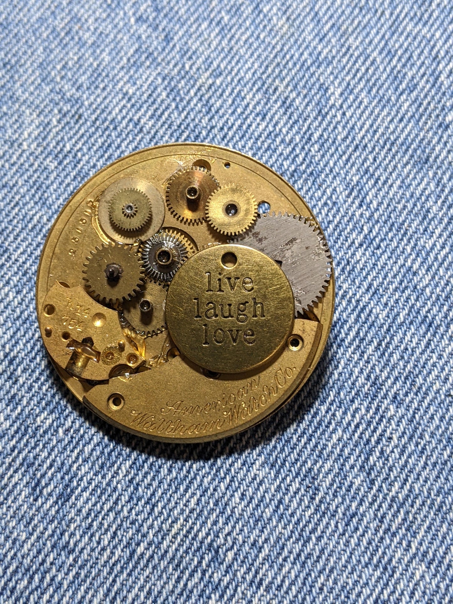 Steampunk Themed Brooch-Unique Charm Pin! With real watch parts-TOP34