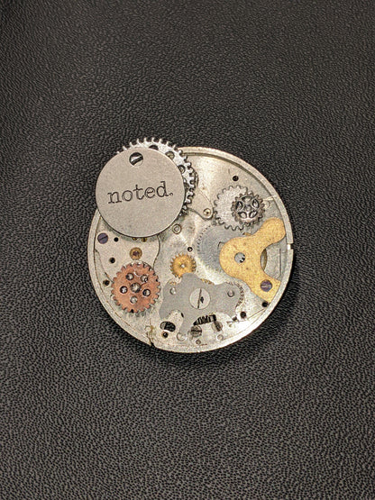 Steampunk Themed Brooch-Unique Charm Pin! TOP5-with real watch parts