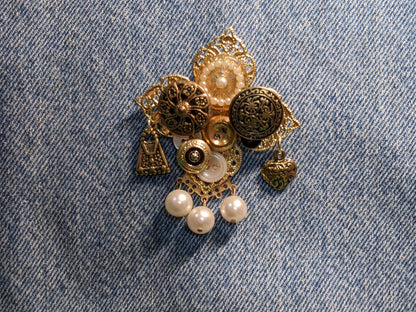 Vintage Steampunk Themed Brooch-Unique Charm Pin! Brooch7