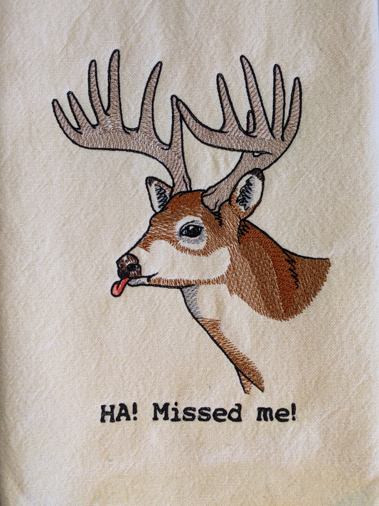 A16-Missed Me Deer Tea Towel